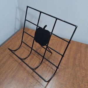 Vintage Black Metal Apple  Cookbook Holder Stand 10x9 Inch Cottagecore Farmhouse